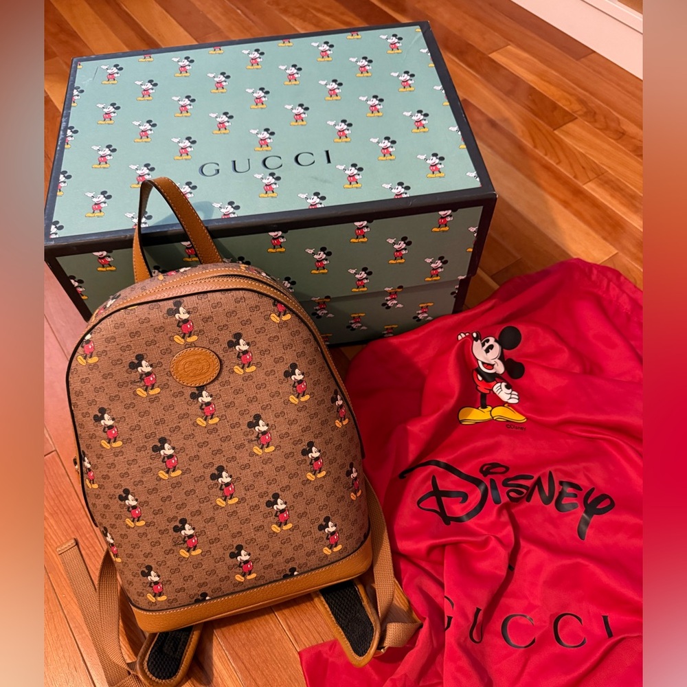 Gucci Brown Mickey Mouse Backpack